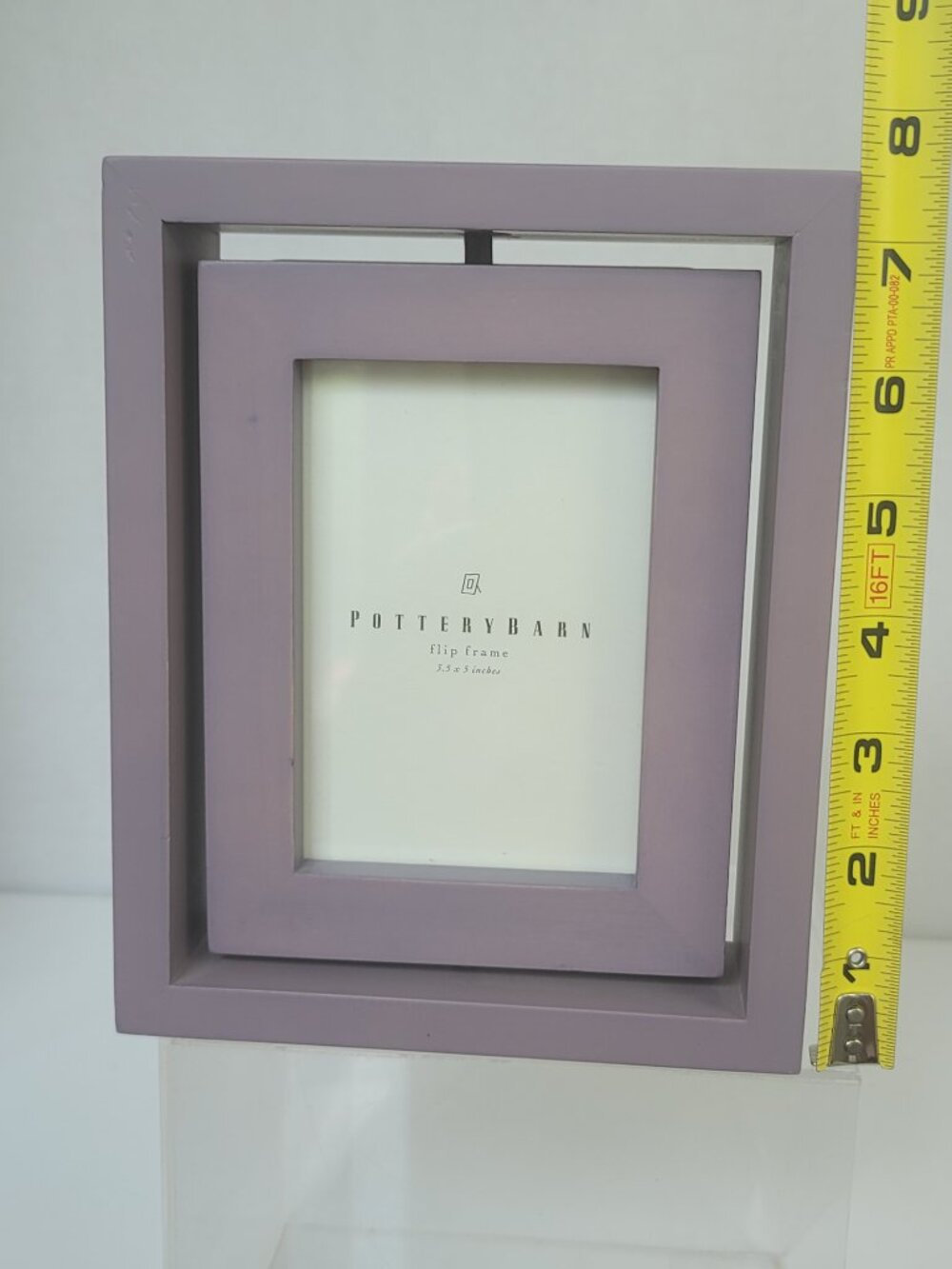 Pottery Barn Lavender Wood Flip Swivel Double Sided Picture Frame 3.5" x 5" - Picture 8 of 10